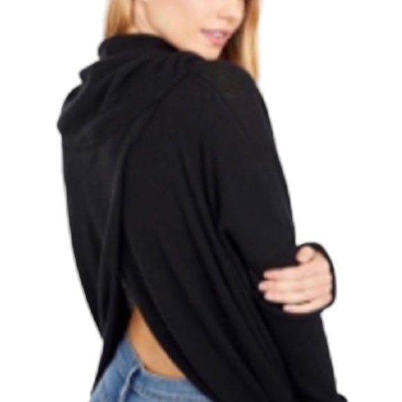 Free People Sweaters - NWT Free People Juicy Sweater Medium or Large Black Cowl Neck Draped Tunic Top